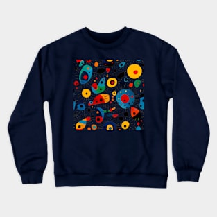 Vibrant Abstract, Miro's Sun Reimagined Crewneck Sweatshirt